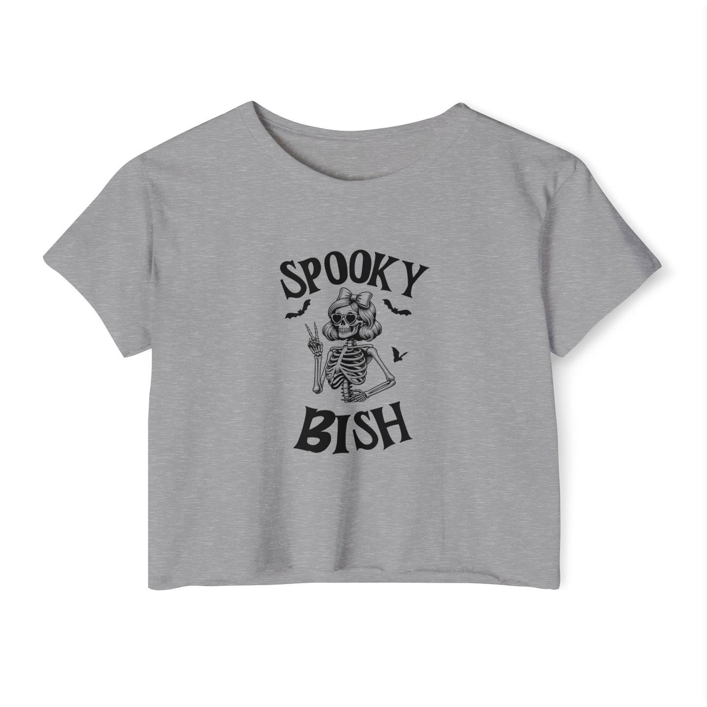 Spooky BISH Women's Festival Crop Top - Halloween Graphic Tee