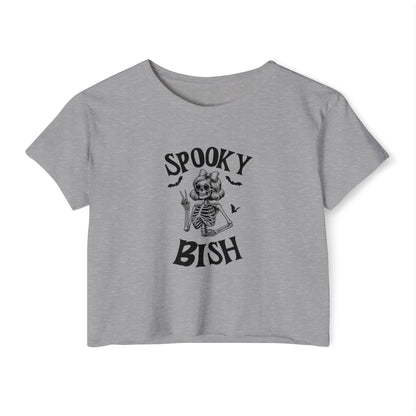 Spooky BISH Women's Festival Crop Top - Halloween Graphic Tee