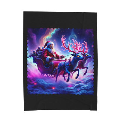 Holiday Zombie Santa Sleigh Velveteen Plush Blanket