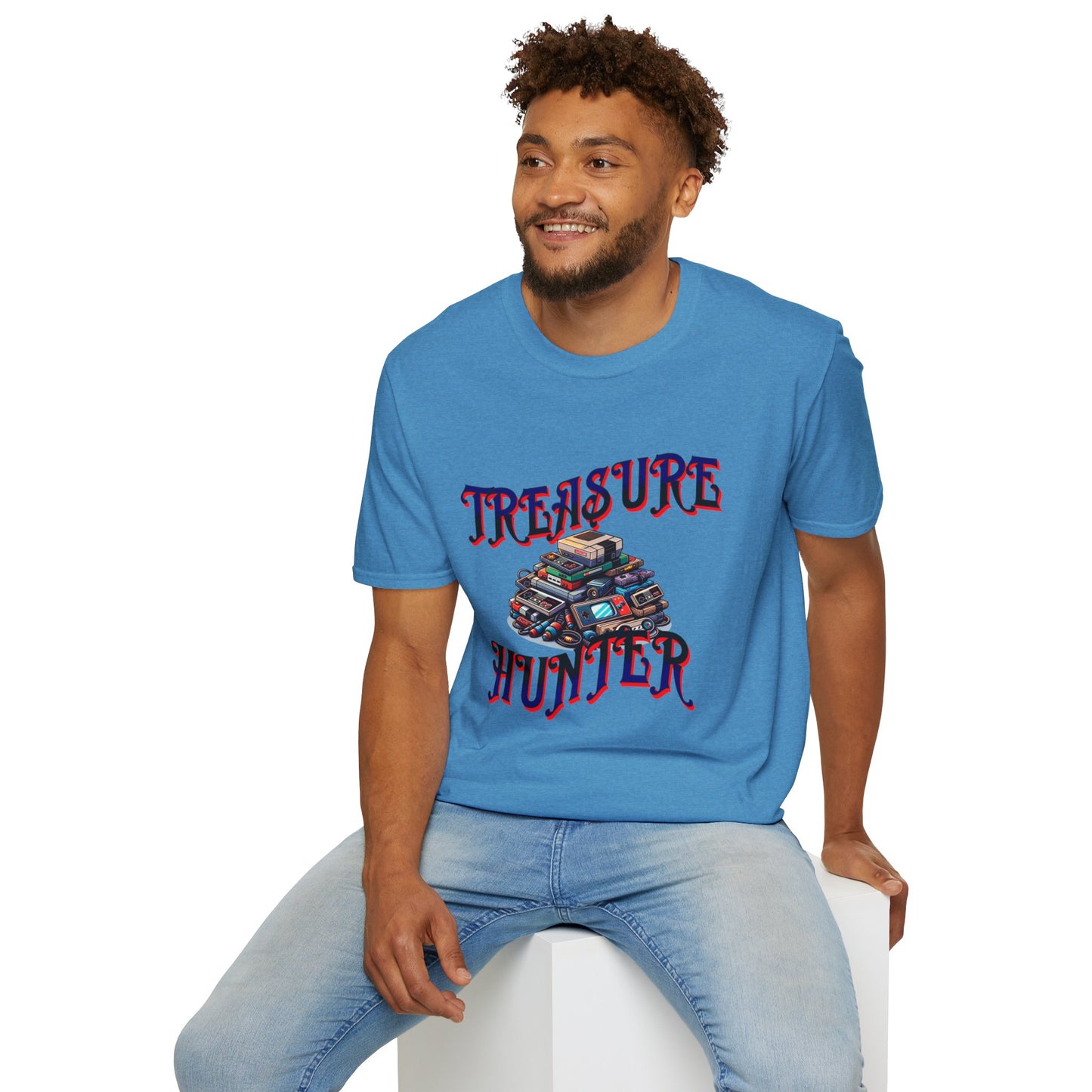 Treasure Hunter Retro Video Game Soft Style T-Shirt Gamer Collector Fun Funny