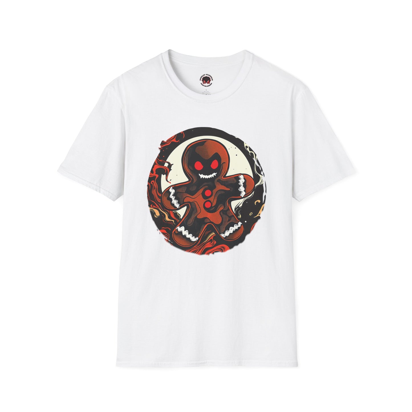 Evil Gingerbread T-Shirt – Spooky Holiday Horror Cookie Design