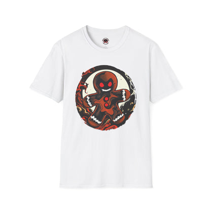 Evil Gingerbread T-Shirt – Spooky Holiday Horror Cookie Design