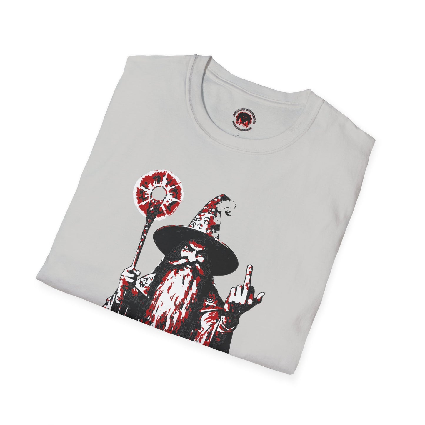 Unisex Soft Style T-Shirt - F*ck Normal Middle Finger Wizard Design
