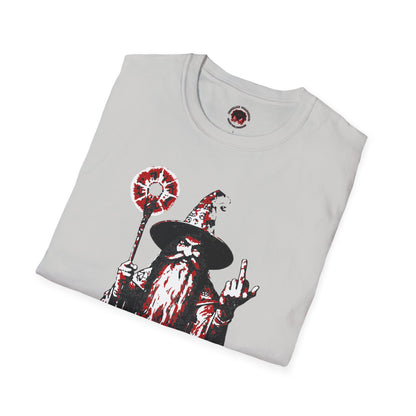 Unisex Soft Style T-Shirt - F*ck Normal Middle Finger Wizard Design