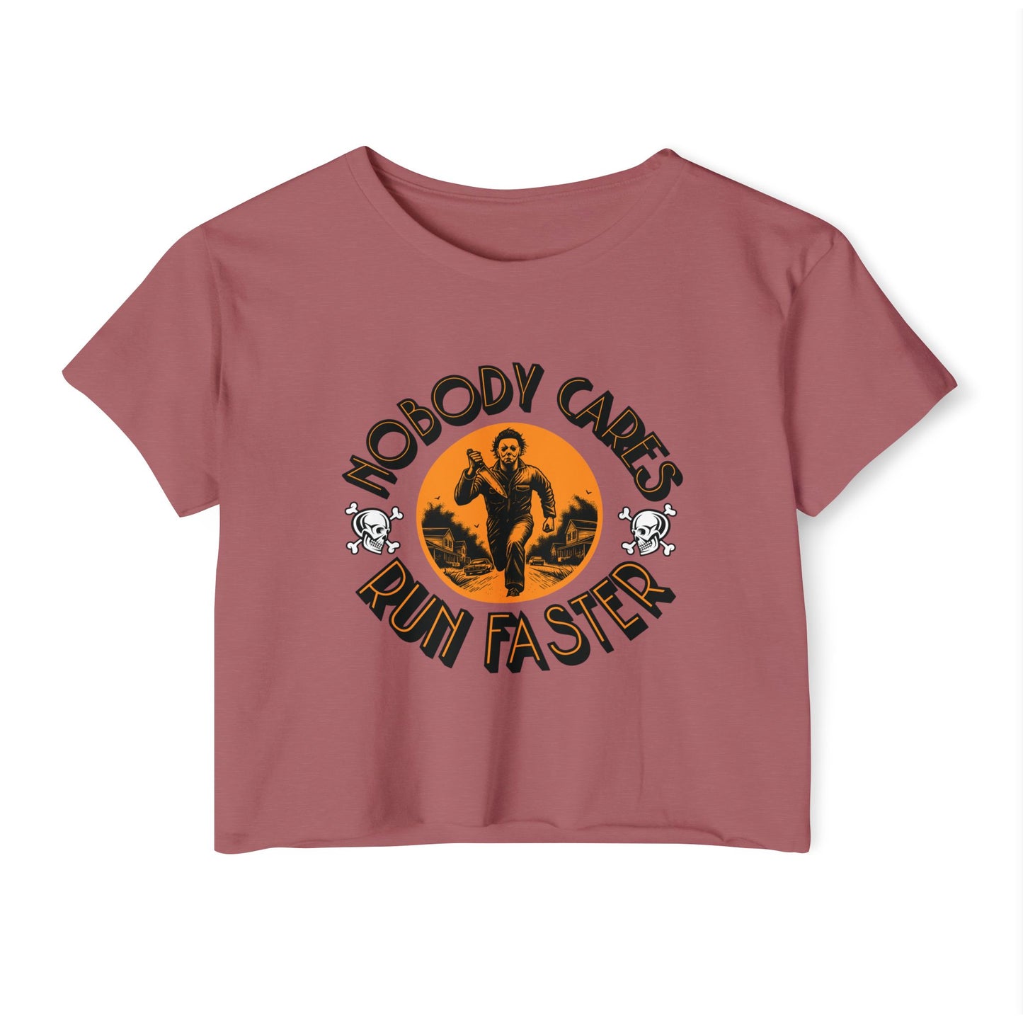 Nobody Cares Run Faster Women's Festival Crop Top