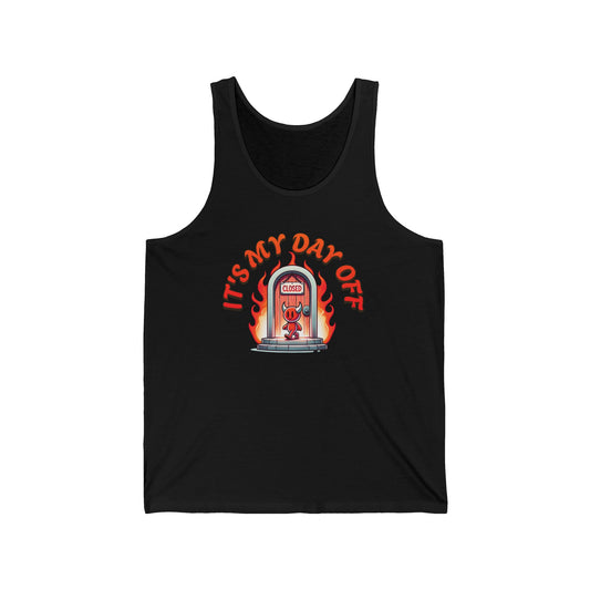 Little Devil It's My Day Off Unisex Jersey Tank Top