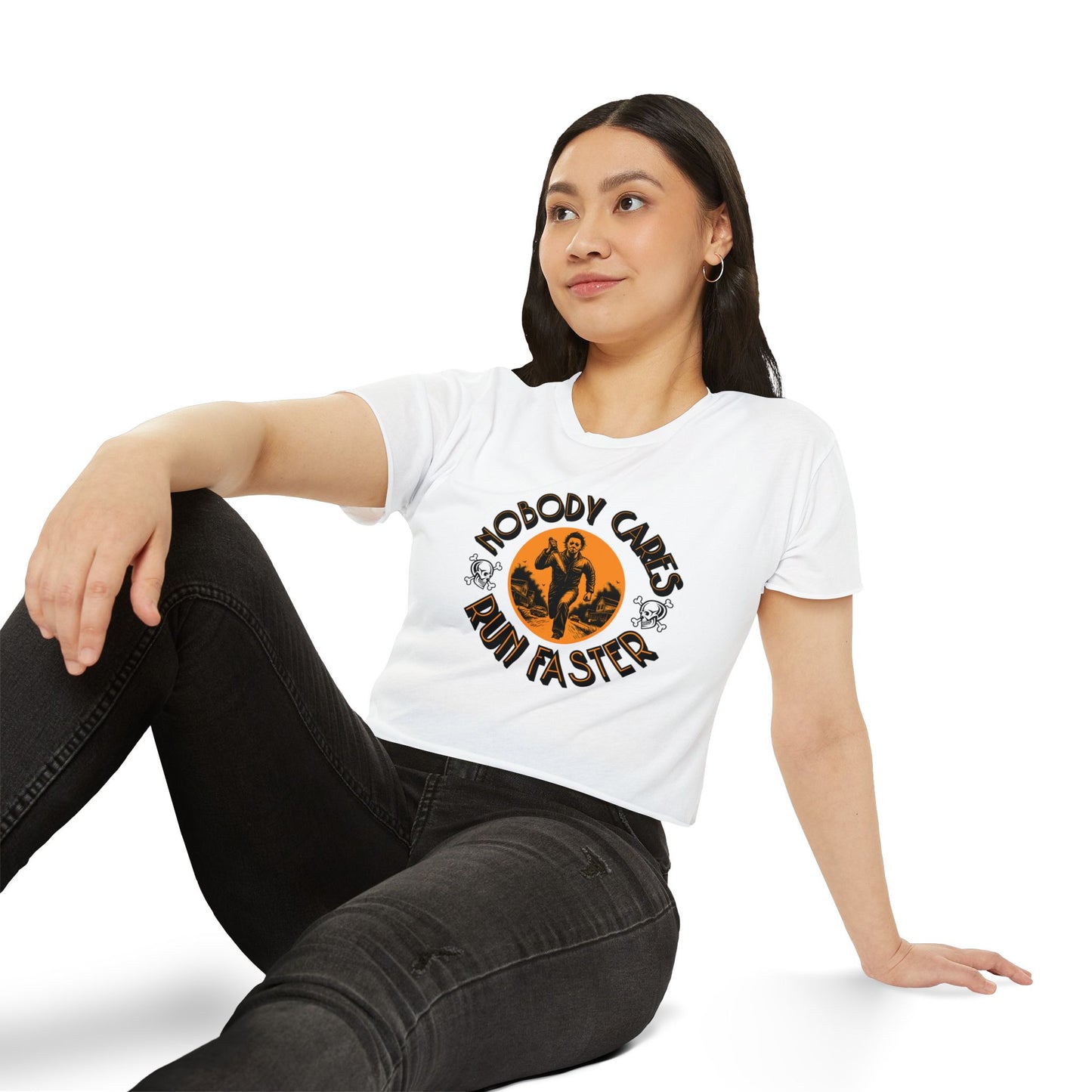 Nobody Cares Run Faster Women's Festival Crop Top