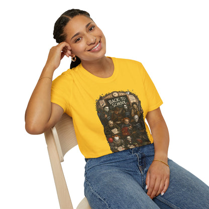"Back to School" Horror Movie Character Class Portrait - T Shirt