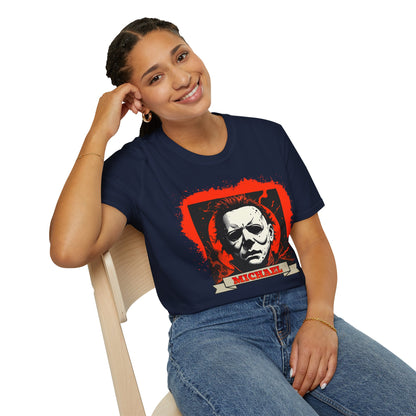 Vintage Horror Mask Portrait "Michael" Graphic T-Shirt