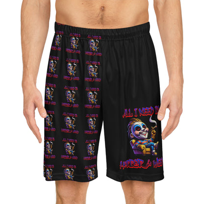 Basketball Shorts - Horror & Weed Fun Design
