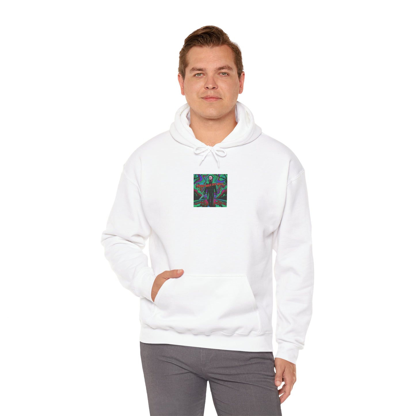 Psychedelic Road Trip Michael Hoodie – "Would Walk 500 Miles" Graphic Pullover