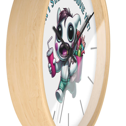 Summerween Don't Start The Movie Cute Monster Wall Clock