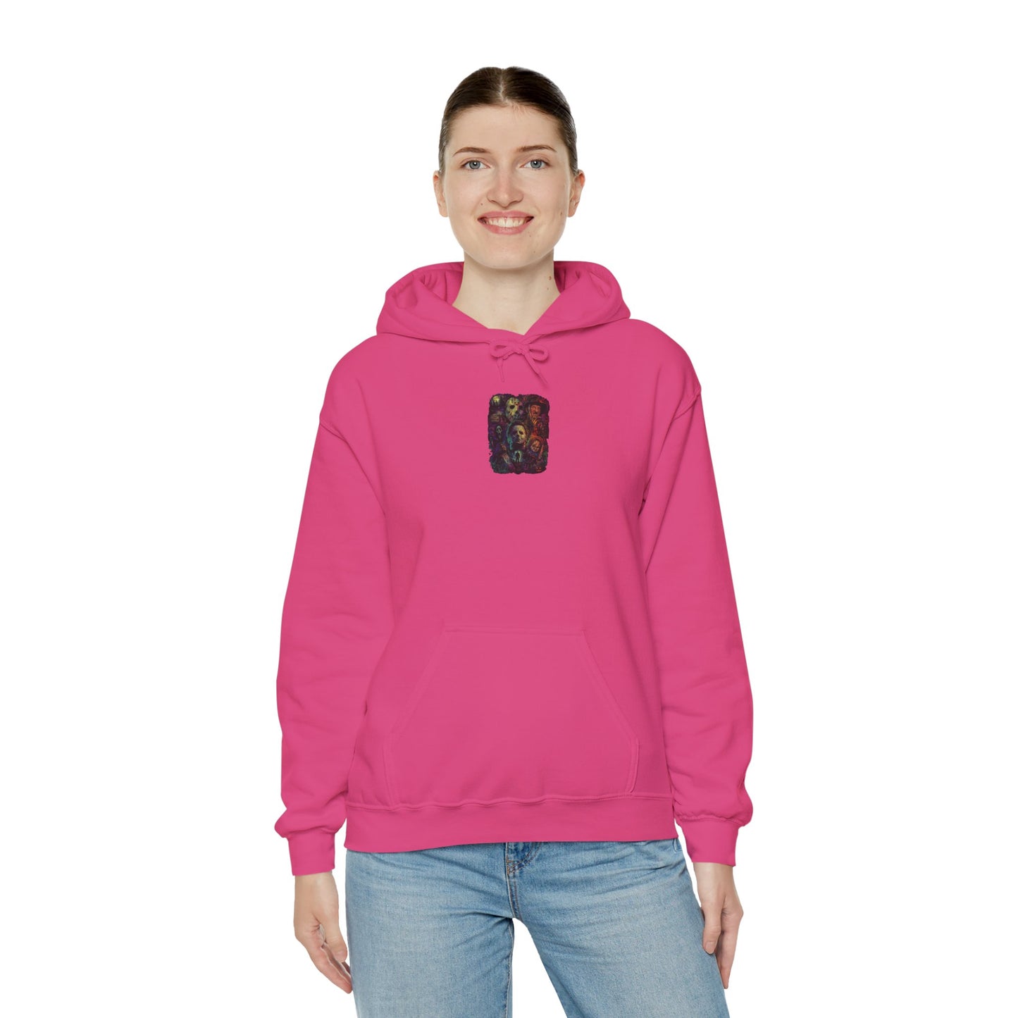 Horror Icons Hoodie — Vintage Slasher Collage Sweatshirt