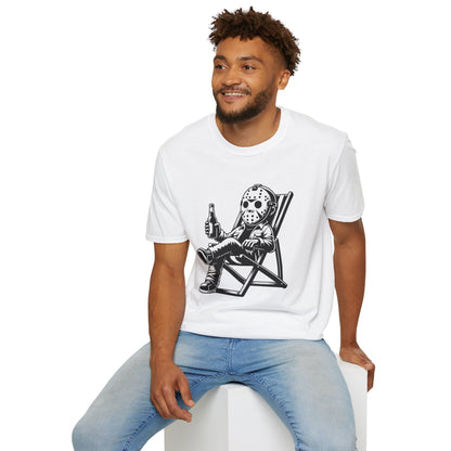 Jason Relaxing Graphic Tee — Funny Horror Movie T-Shirt