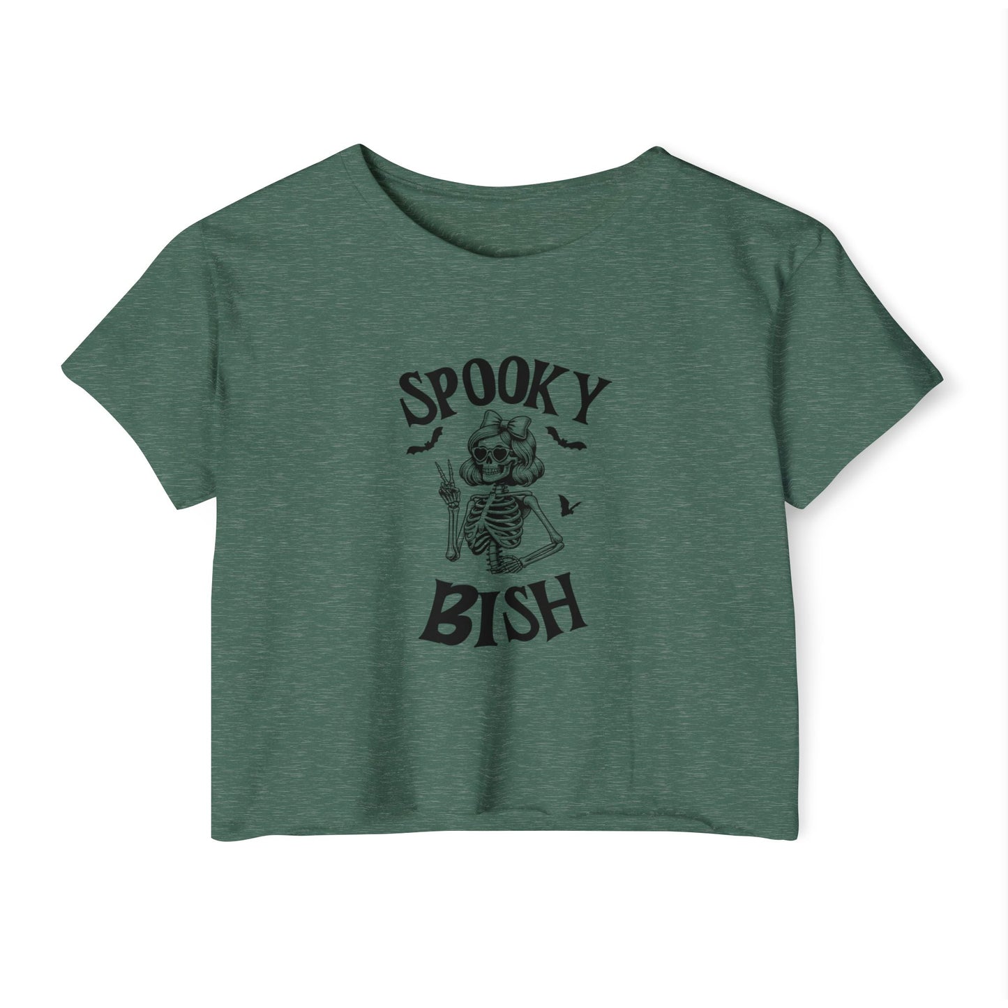 Spooky BISH Women's Festival Crop Top - Halloween Graphic Tee
