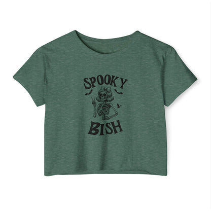 Spooky BISH Women's Festival Crop Top - Halloween Graphic Tee