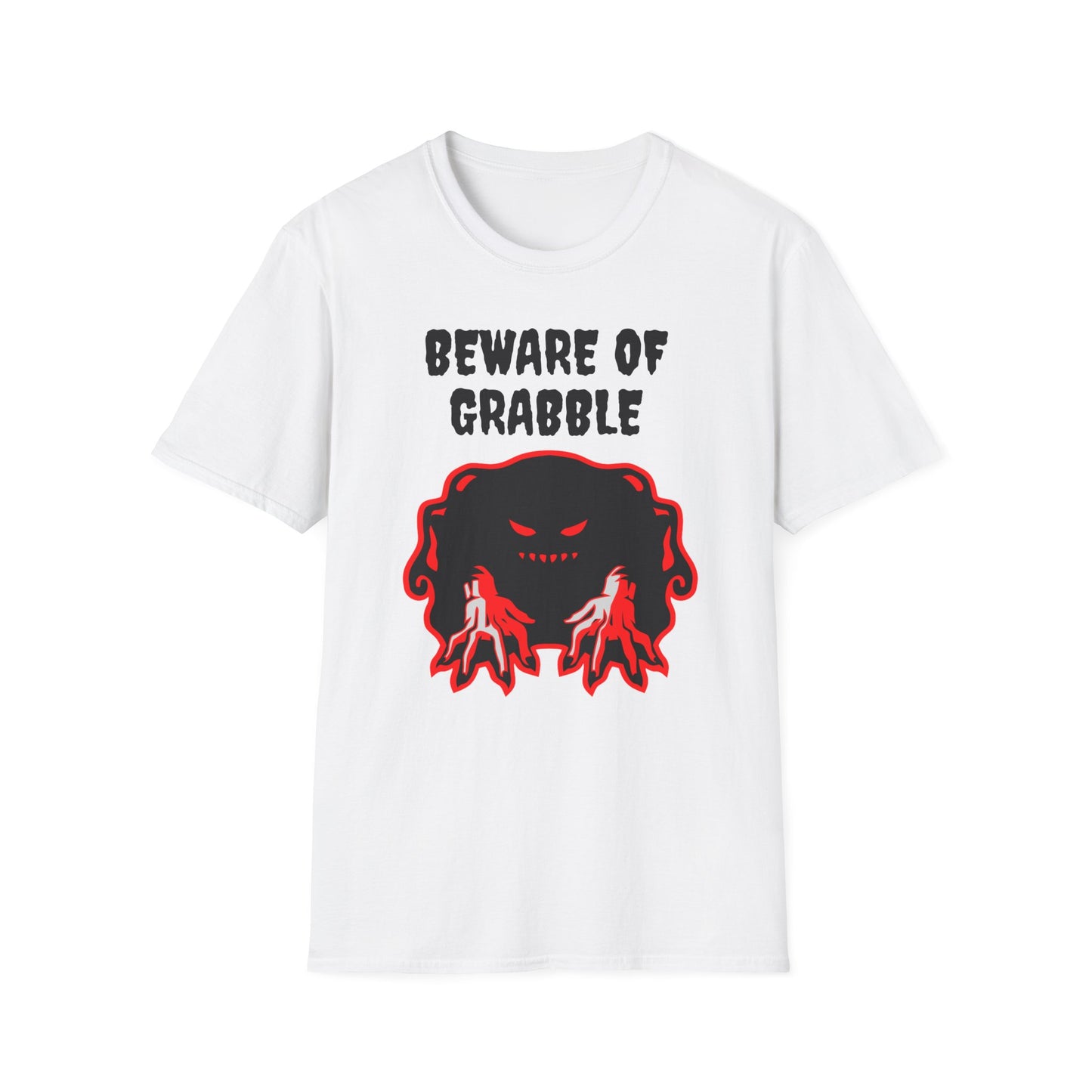 Nightmare Collectibles Beware Of Grabble Unisex Softstyle T-Shirt Horror Fun Shirt