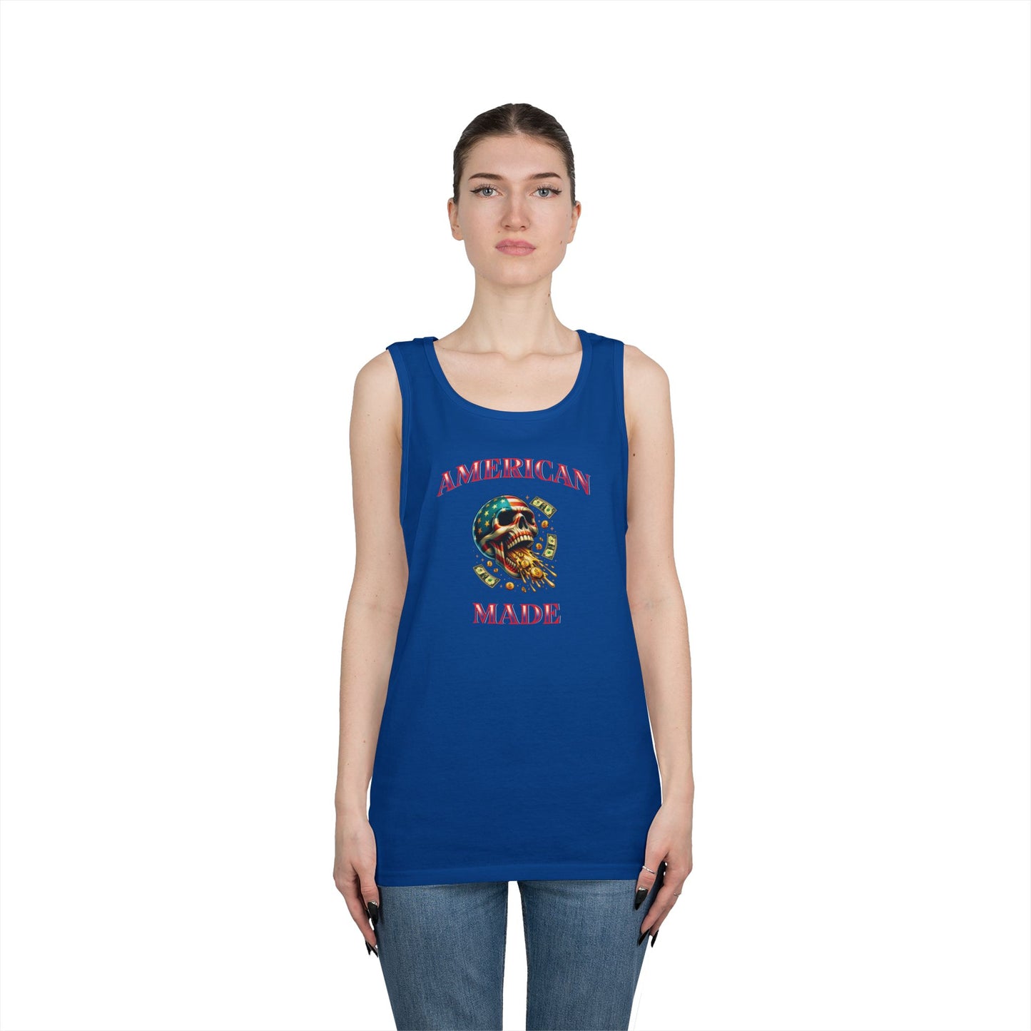 Tank Top - American Made Skull Money Design