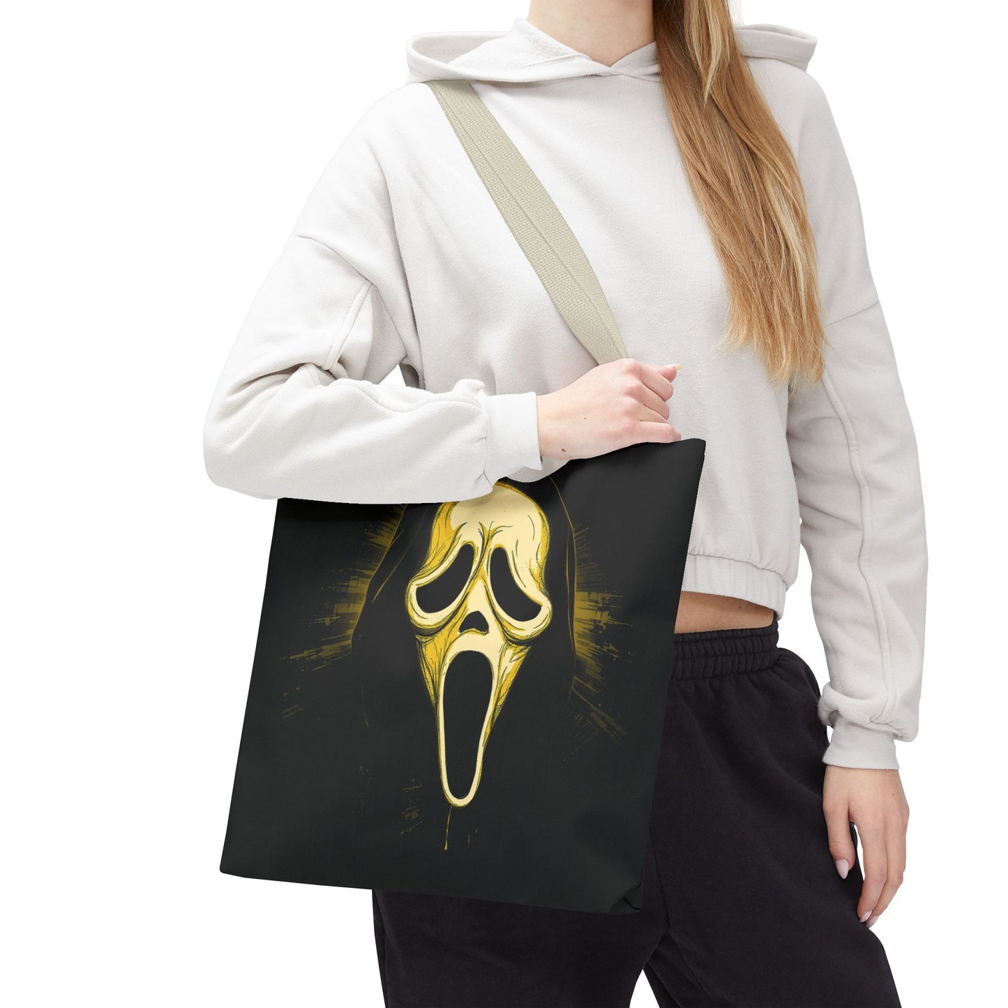 Spooky Scream Tote Bag — Ghost Face Design
