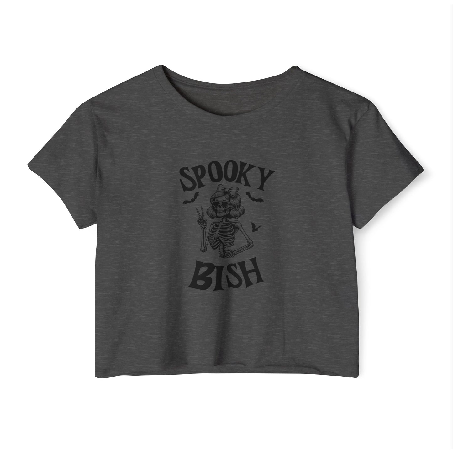 Spooky BISH Women's Festival Crop Top - Halloween Graphic Tee