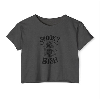Spooky BISH Women's Festival Crop Top - Halloween Graphic Tee