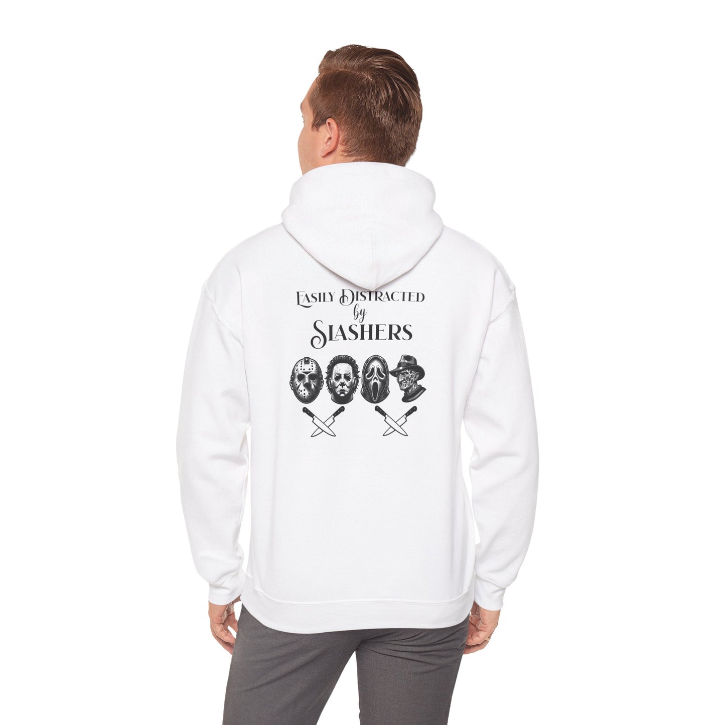 Horror Slasher Hoodie — Classic Masked Killers Graphic Sweatshirt