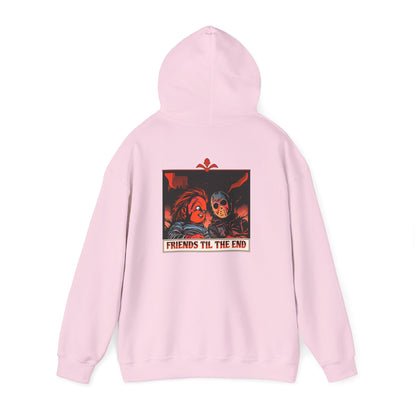 Hoodie - Friends Til The End Horror Movie Icon Friends Graphic Hoodie