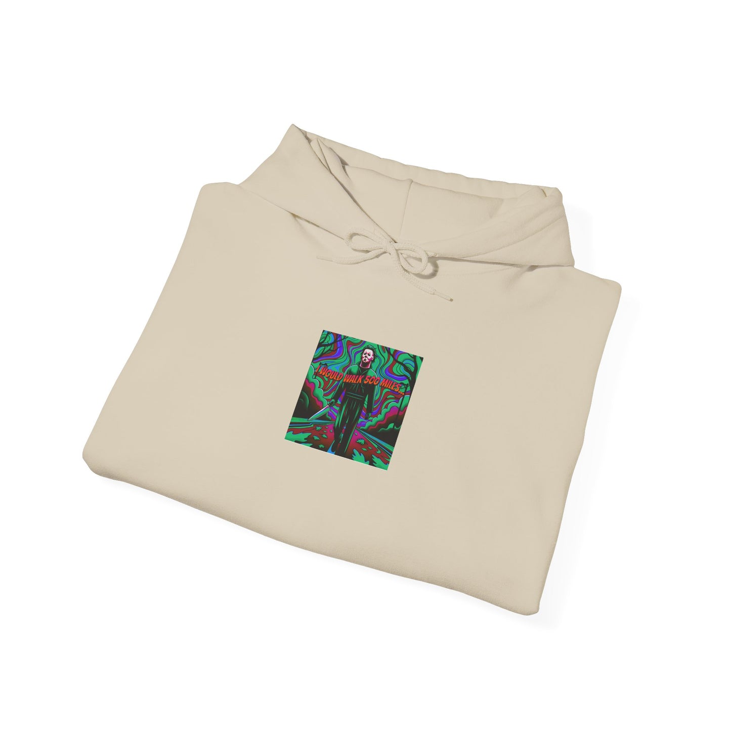 Psychedelic Road Trip Michael Hoodie – "Would Walk 500 Miles" Graphic Pullover