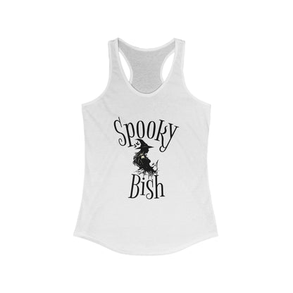 Spooky Bish Witch Women's Ideal Racerback Tank Top Shirt