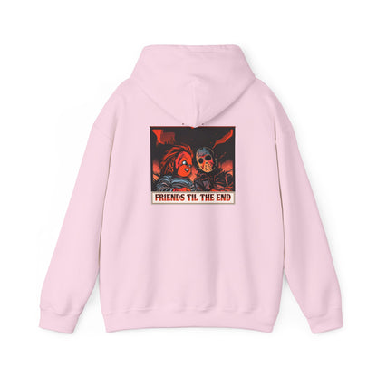 Hoodie - Friends Til The End Horror Movie Icon Friends Graphic Hoodie