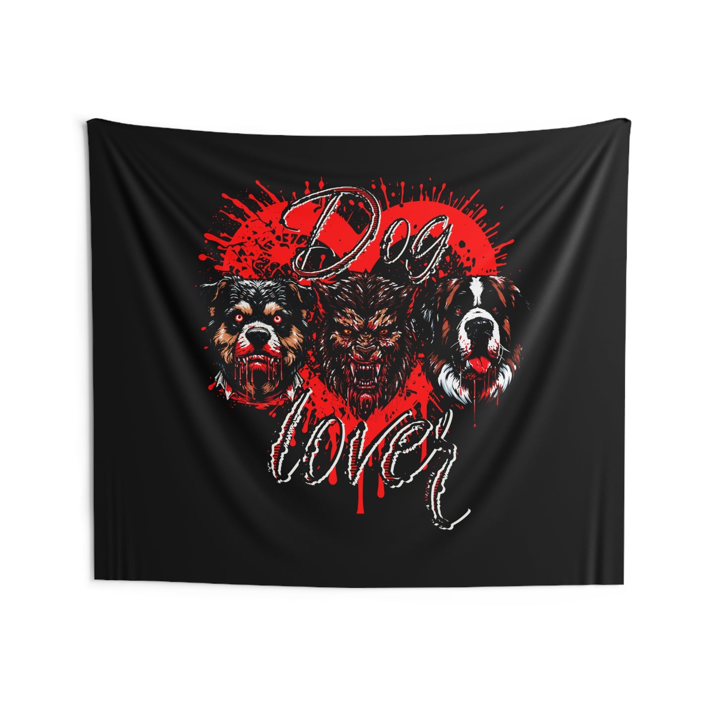 Dog Lover Art Bloody Hounds Of Hell Werewolf Indoor Wall Hanging Horror Tapestry