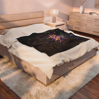 80's Retro Horror Movie Plush Blanket Throw for Fans