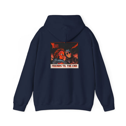 Hoodie - Friends Til The End Horror Movie Icon Friends Graphic Hoodie