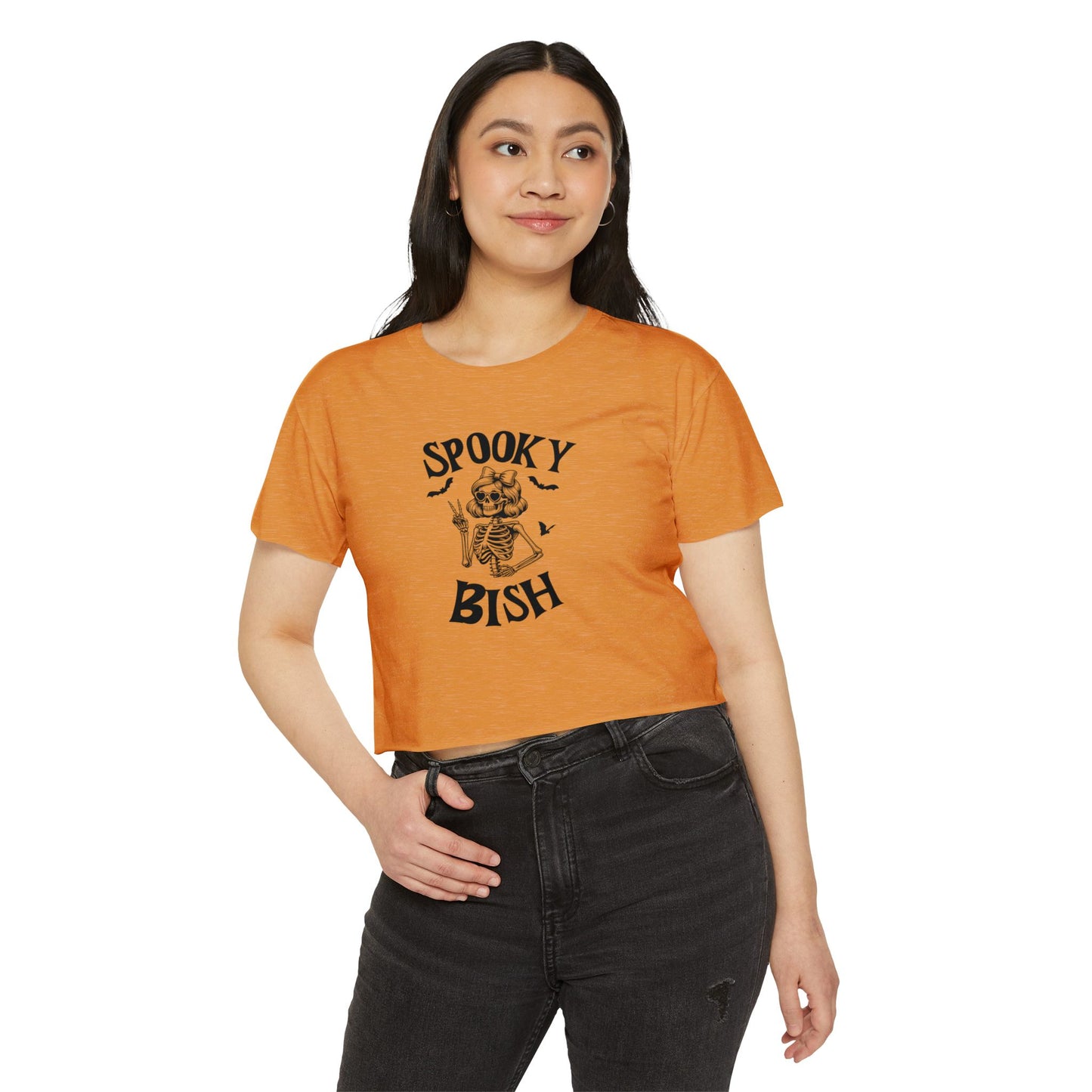 Spooky BISH Women's Festival Crop Top - Halloween Graphic Tee