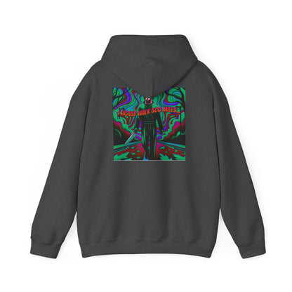 Psychedelic Road Trip Michael Hoodie – "Would Walk 500 Miles" Graphic Pullover