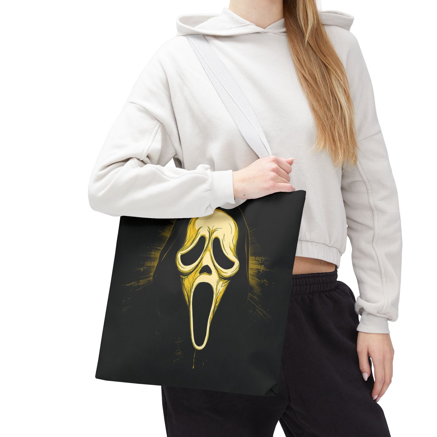 Spooky Scream Tote Bag — Ghost Face Design