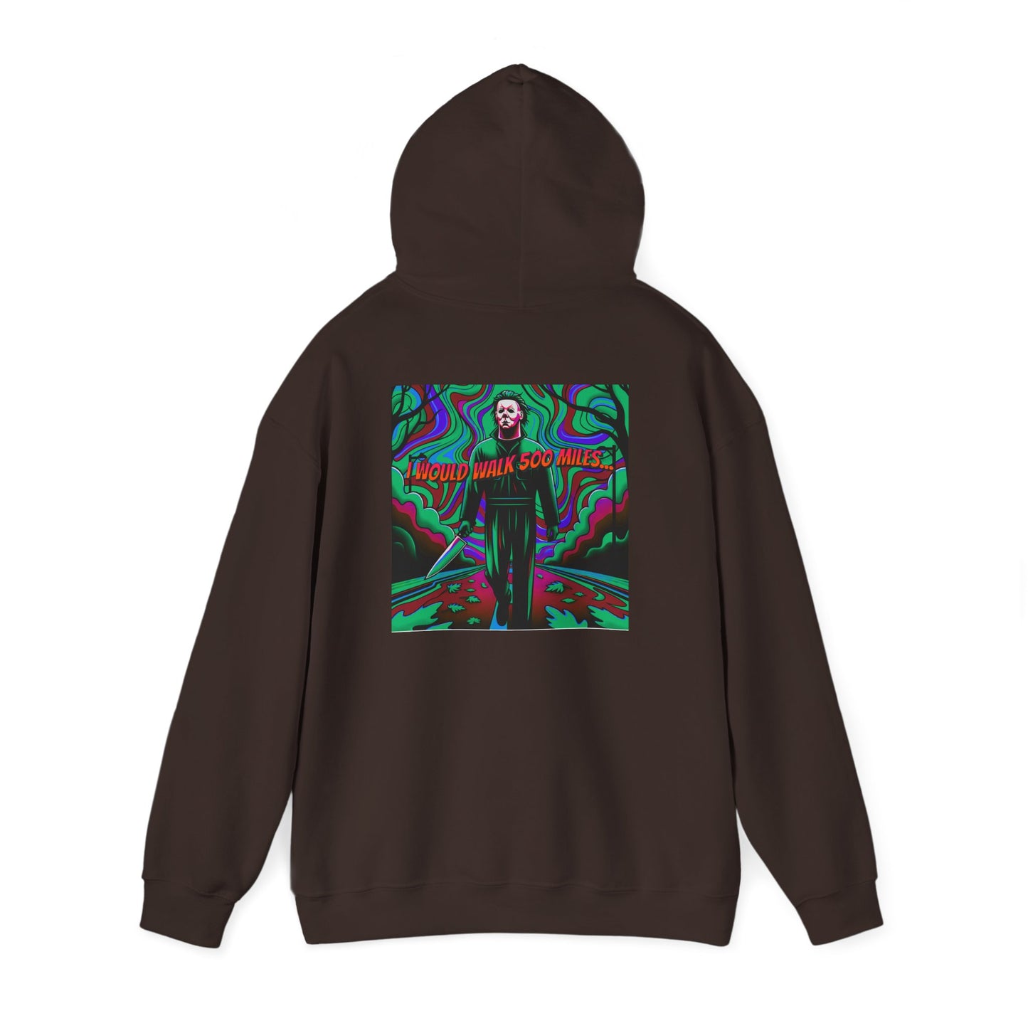 Psychedelic Road Trip Michael Hoodie – "Would Walk 500 Miles" Graphic Pullover
