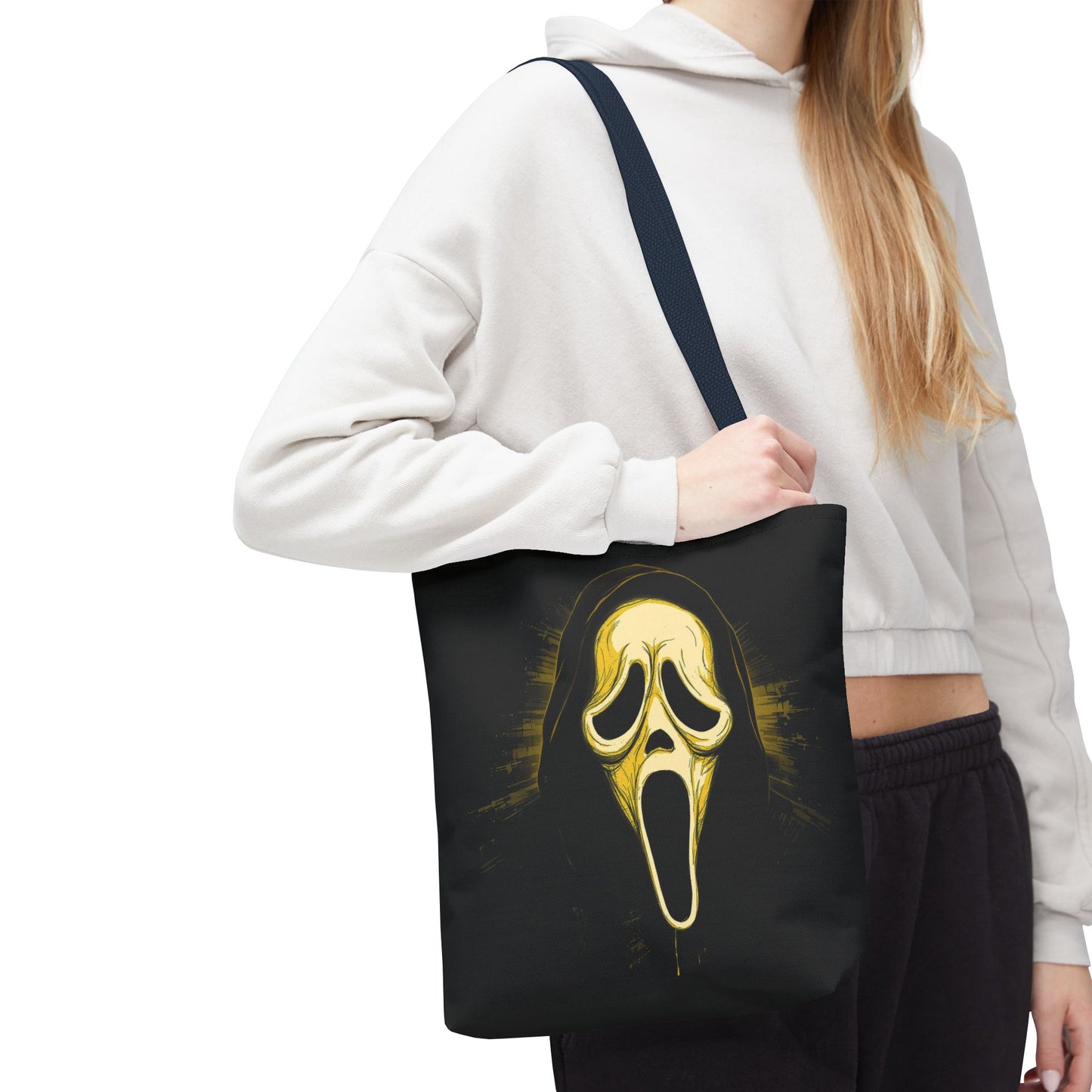 Spooky Scream Tote Bag — Ghost Face Design