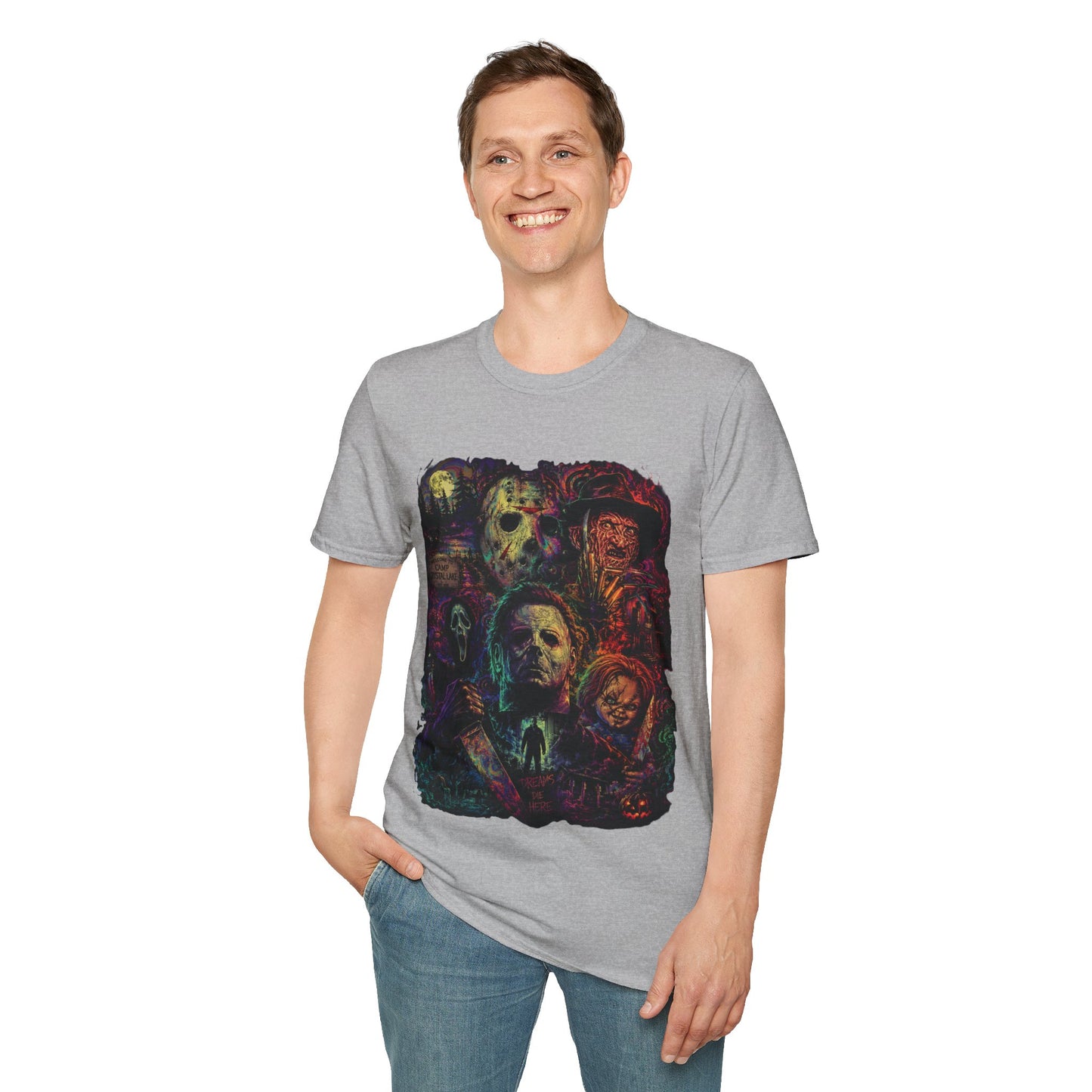 Horror Icons Collage T-Shirt —  Graphic Tee