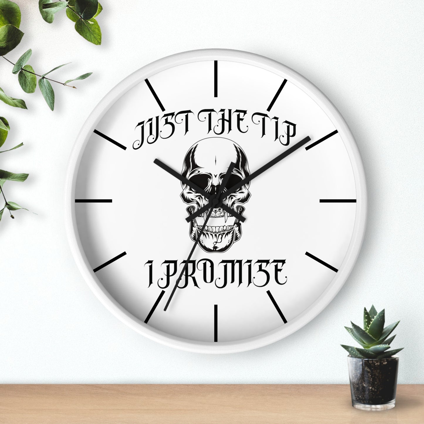 Vampire Just The Tip I Promise Wall Clock