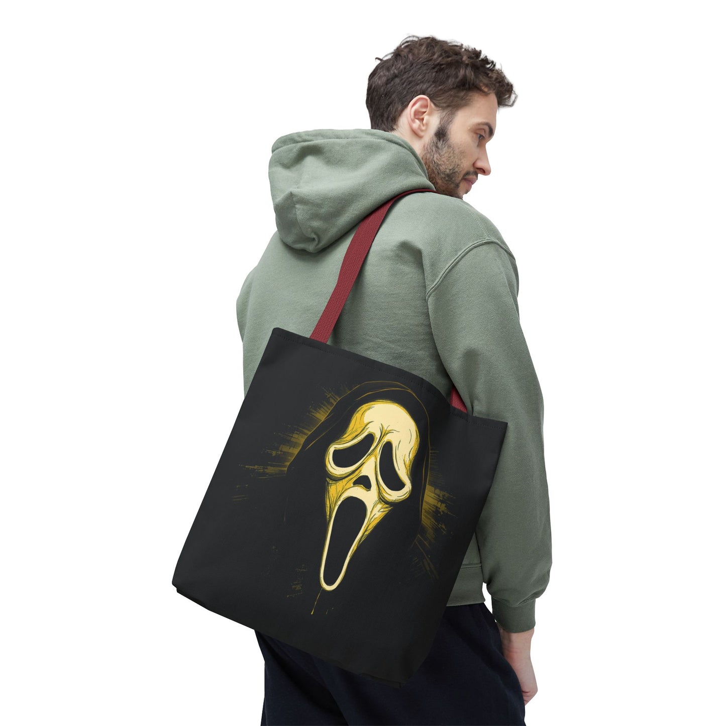 Spooky Scream Tote Bag — Ghost Face Design