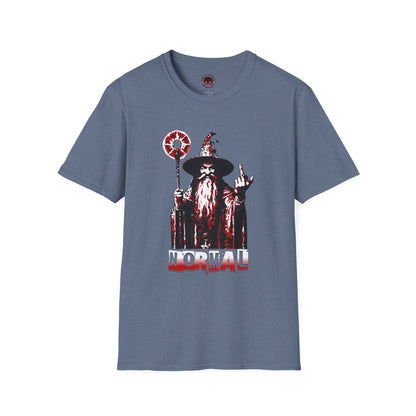 Unisex Soft Style T-Shirt - F*ck Normal Middle Finger Wizard Design