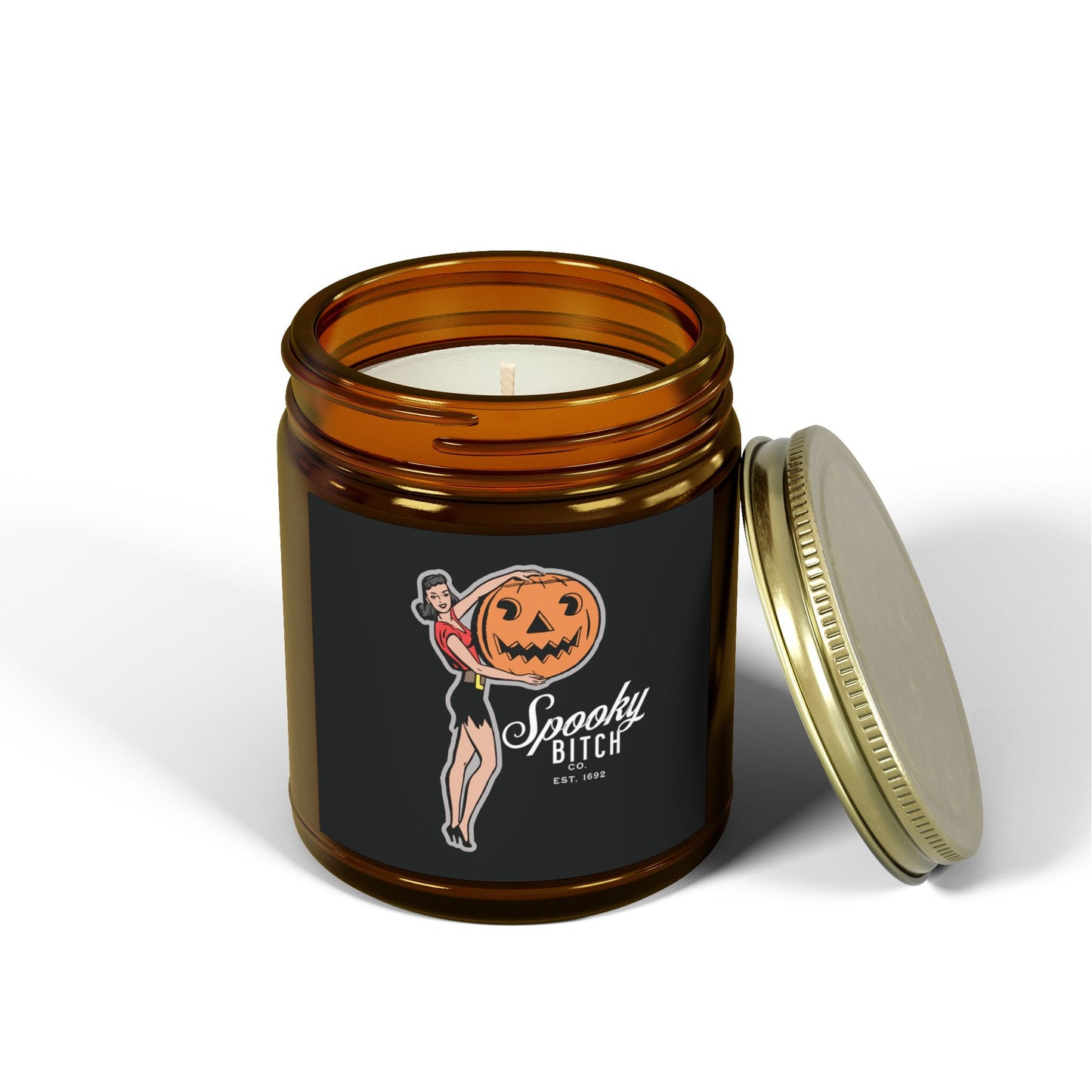 Scented Candle - Fun Witch Design, Gothic, Spooky Bitch Company (4oz, 9oz)