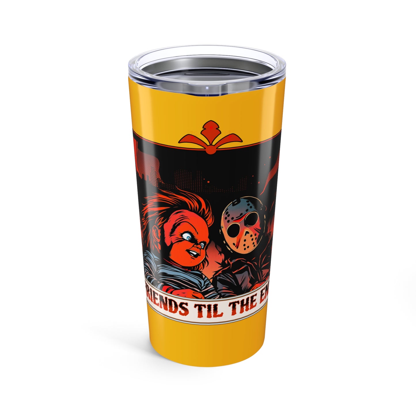 Horror Movie Friends 20oz Stainless Steel Tumbler Chucky & Jason 'Friends 'Til the End'