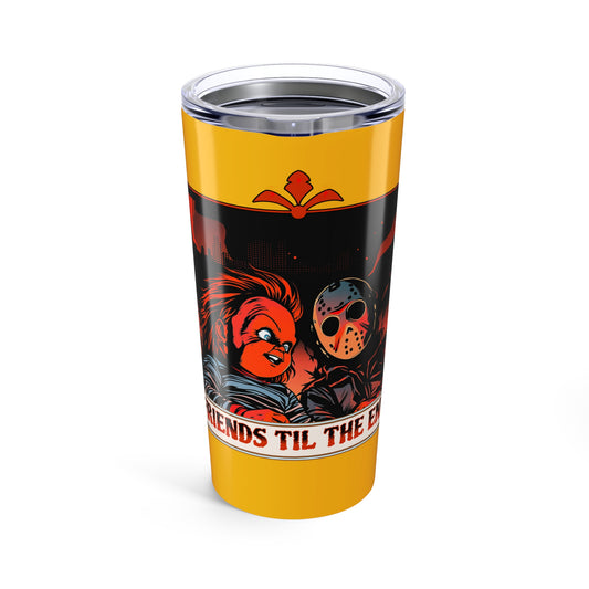 Horror Movie Friends 20oz Stainless Steel Tumbler Chucky & Jason 'Friends 'Til the End'