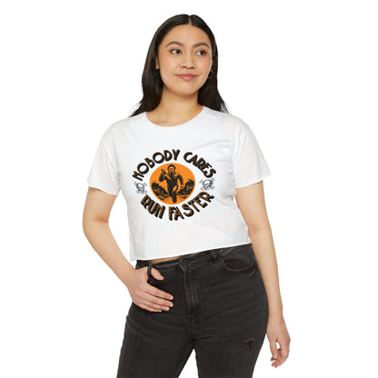 Nobody Cares Run Faster Women's Festival Crop Top