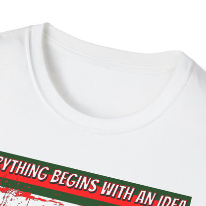 Horrorvational - Everything Starts With An Idea Unisex Softstyle T-Shirt Scary Fun