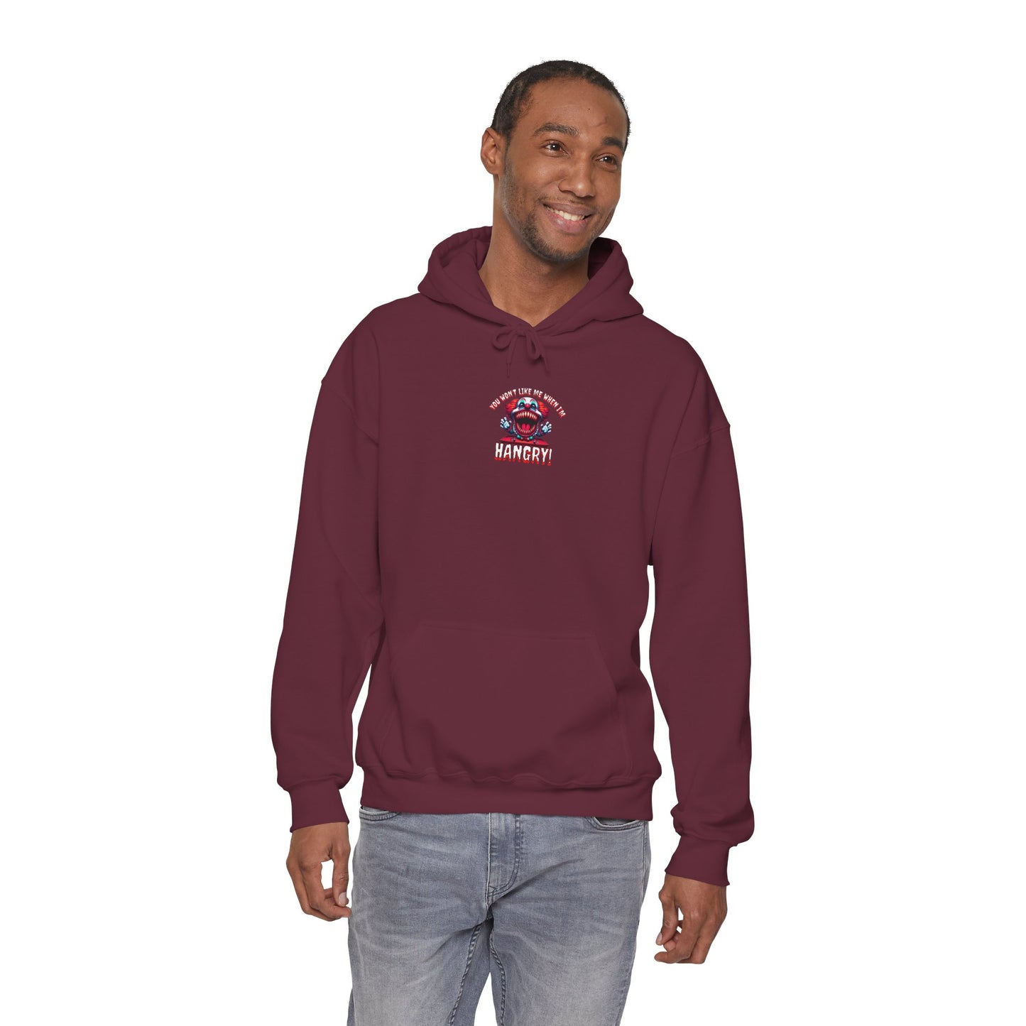 You Won't Like Me When I am Hangry Hoodie - Evil Clown Design