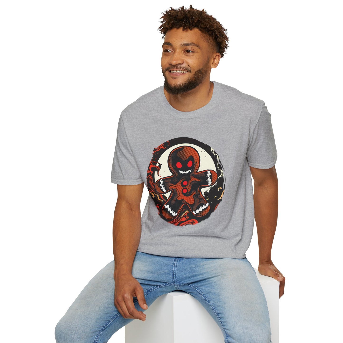Evil Gingerbread T-Shirt – Spooky Holiday Horror Cookie Design