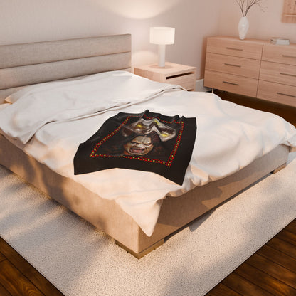 Plush Blanket - Ozzy Bark at the Moon Werewolf Design